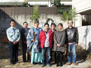 世田谷下馬の住宅/Y邸　地鎮祭の様子