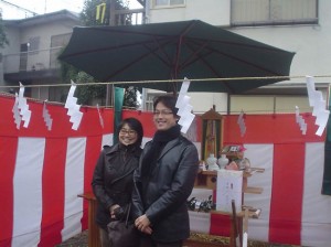 富士見が丘の住宅/A邸　地鎮祭の様子