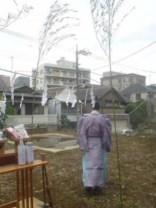 大田区山王・N邸の地鎮祭の様子