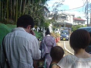 「井の頭の超狭小住宅/I邸」の地鎮祭の様子