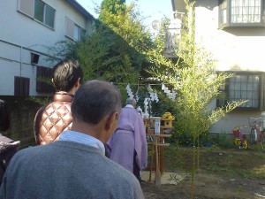 池上線の狭小住宅/T邸の地鎮祭の様子