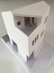 杉並の狭小住宅/スパイラルハウス建築模型